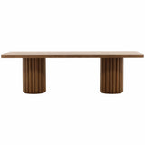 Henley Dining Table, Dark Brown by Dovetail at Eve Furniture