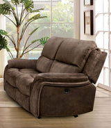 Henricus Dark Brown Loveseat by Furniture of America at Eve Furniture