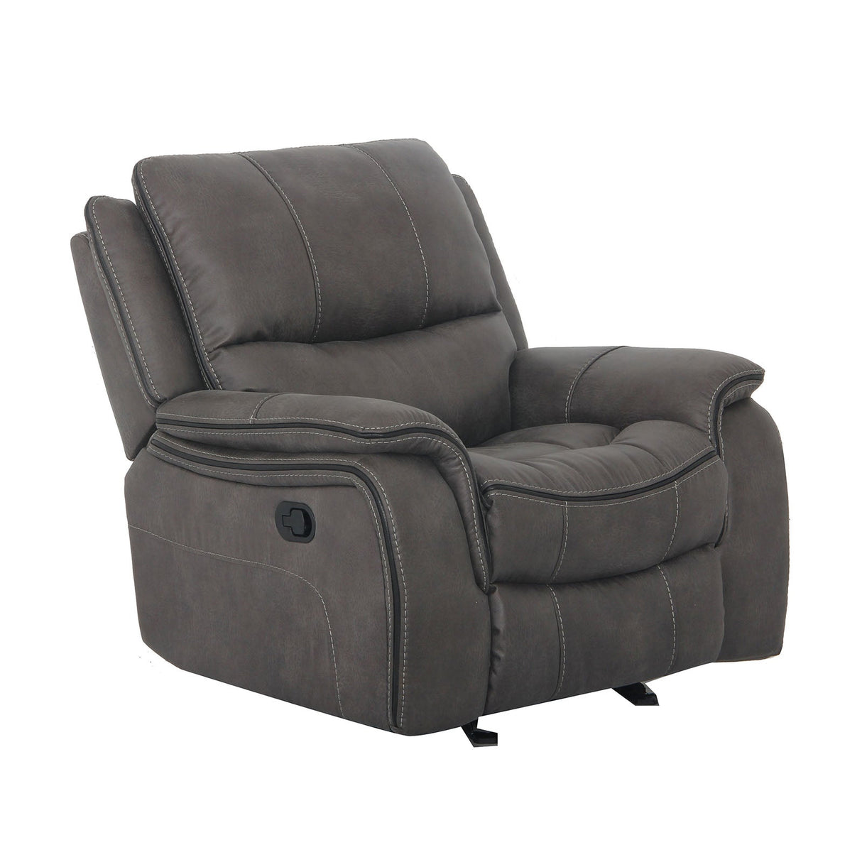 Henricus Dark Gray Glider Recliner by Furniture of America at Eve Furniture