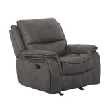 Henricus Dark Gray Glider Recliner by Furniture of America at Eve Furniture