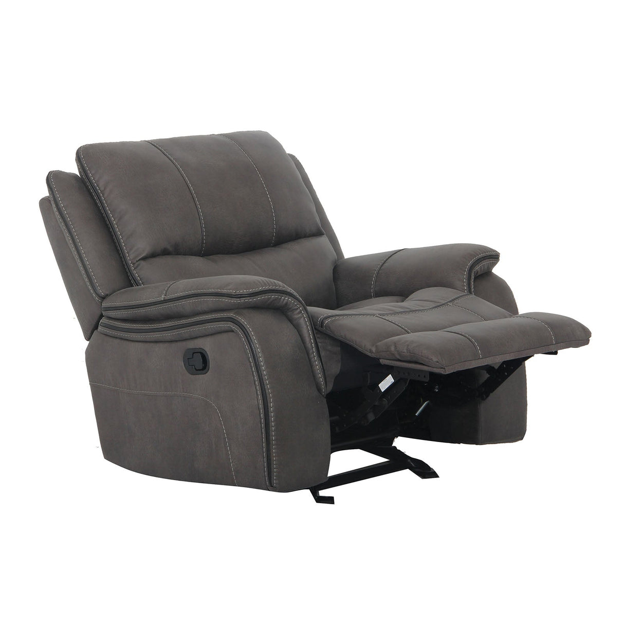 Henricus Dark Gray Glider Recliner by Furniture of America at Eve Furniture