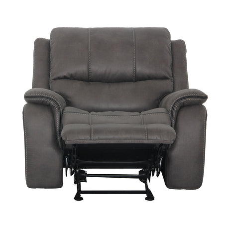 Henricus Dark Gray Glider Recliner by Furniture of America at Eve Furniture