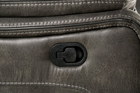 Henricus Dark Gray Glider Recliner by Furniture of America at Eve Furniture