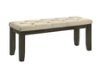 Herbert Espresso and Beige Dining Bench by Crown Mark at Eve Furniture