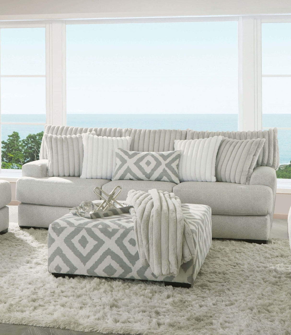 Hermilly Gray Sofa by Furniture of America at Eve Furniture
