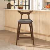 Hester Solid Wood Upholstered Square Bar Chair (Set Of 2) by Ashcroft Furniture at Eve Furniture