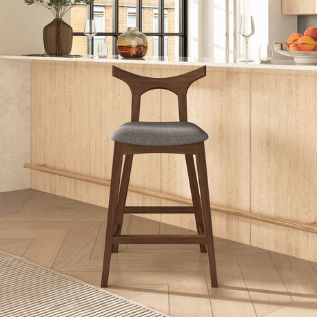 Hester Solid Wood Upholstered Square Bar Chair (Set Of 2) by Ashcroft Furniture at Eve Furniture