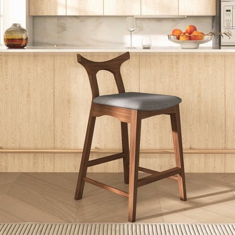 Hester Solid Wood Upholstered Square Bar Chair (Set Of 2) by Ashcroft Furniture at Eve Furniture