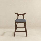 Hester Solid Wood Upholstered Square Bar Chair (Set Of 2) by Ashcroft Furniture at Eve Furniture