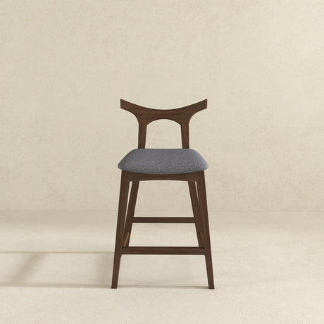 Hester Solid Wood Upholstered Square Bar Chair (Set Of 2) by Ashcroft Furniture at Eve Furniture