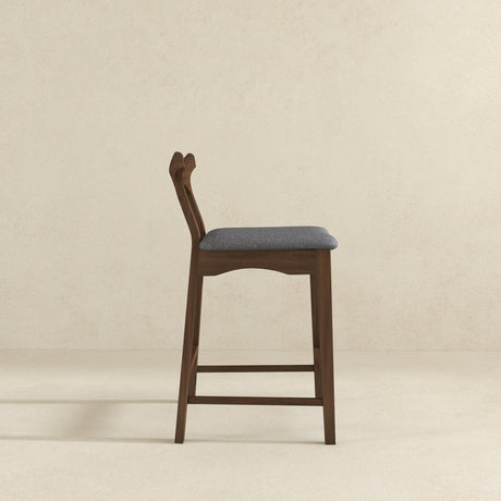 Hester Solid Wood Upholstered Square Bar Chair (Set Of 2) by Ashcroft Furniture at Eve Furniture