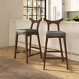 Hester Solid Wood Upholstered Square Bar Chair (Set Of 2) by Ashcroft Furniture at Eve Furniture