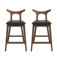 Hester Solid Wood Upholstered Square Bar Chair (Set Of 2) by Ashcroft Imports at Eve Furniture