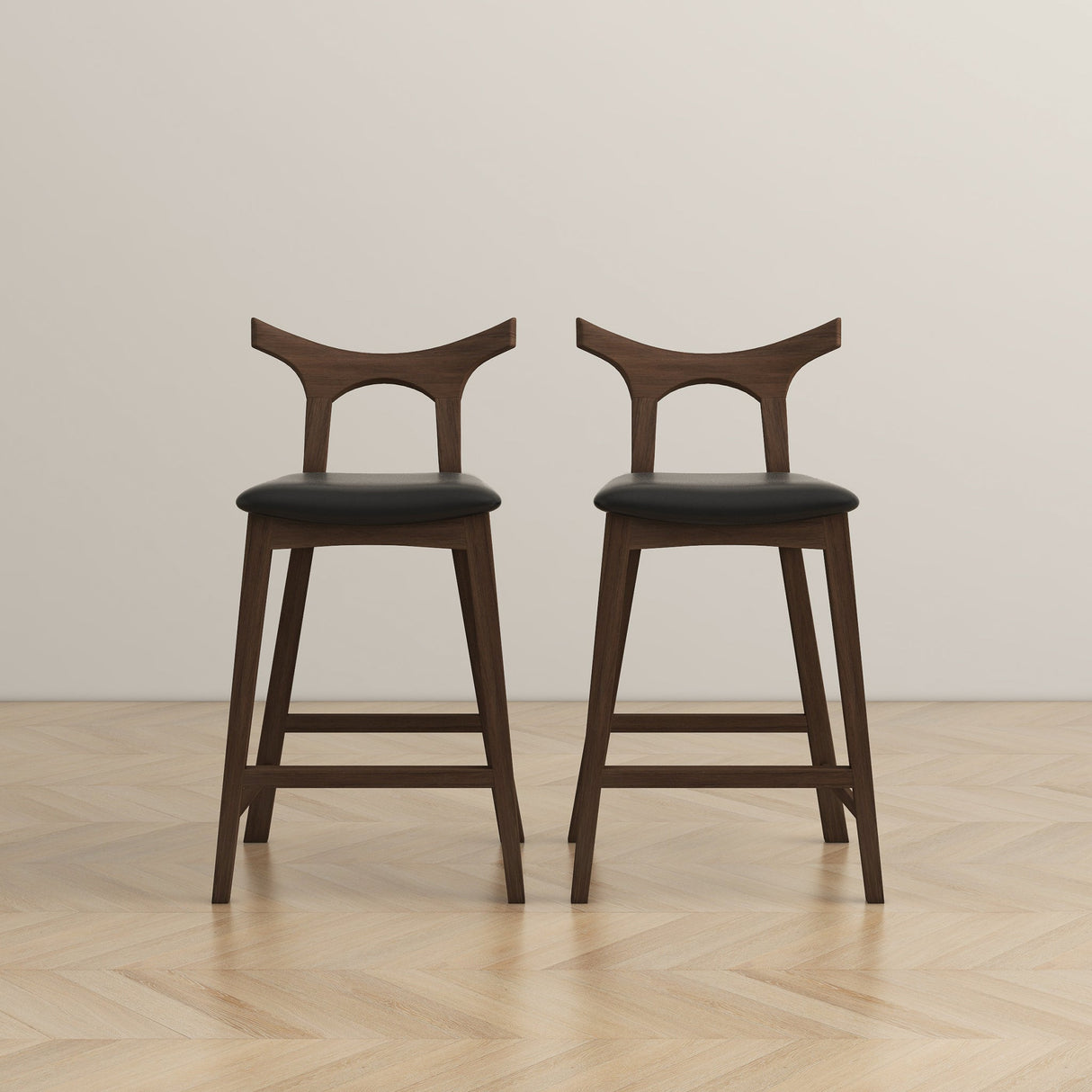 Hester Solid Wood Upholstered Square Bar Chair (Set Of 2) by Ashcroft Imports at Eve Furniture
