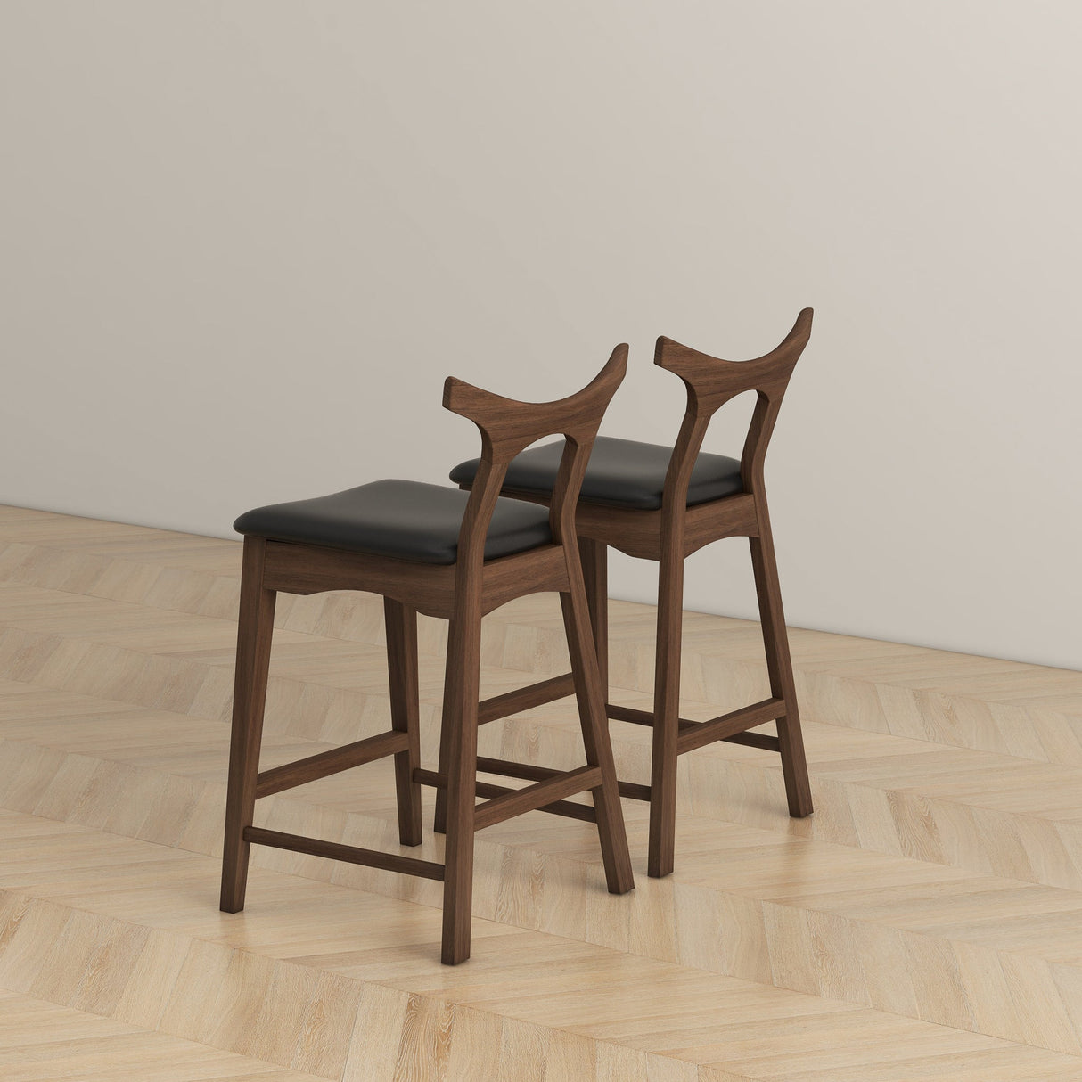 Hester Solid Wood Upholstered Square Bar Chair (Set Of 2) by Ashcroft Imports at Eve Furniture