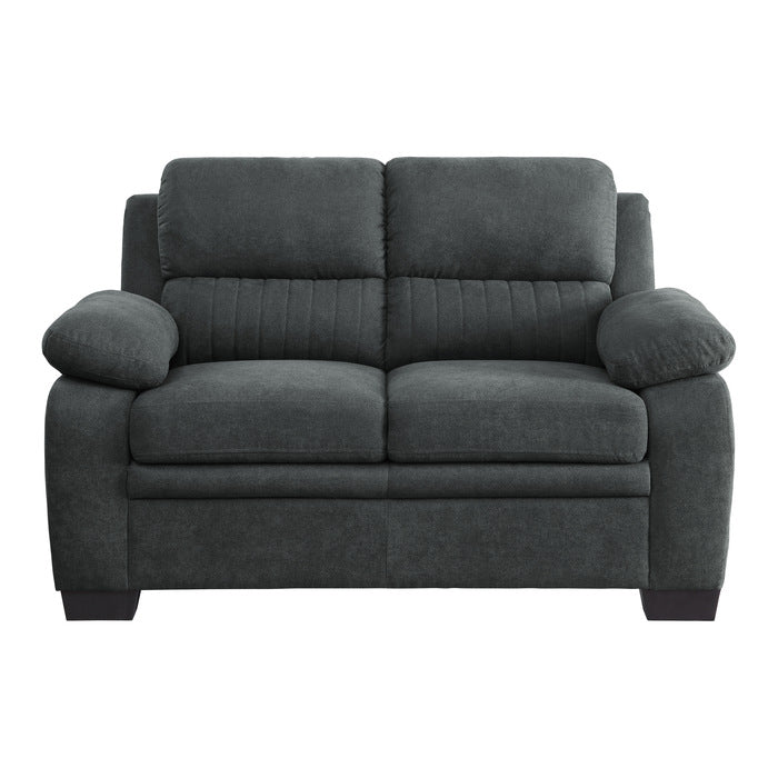 Holleman Dark Gray Loveseats by Homelegance at Eve Furniture