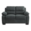 Holleman Dark Gray Loveseats by Homelegance at Eve Furniture