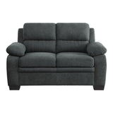 Holleman Dark Gray Loveseats by Homelegance at Eve Furniture
