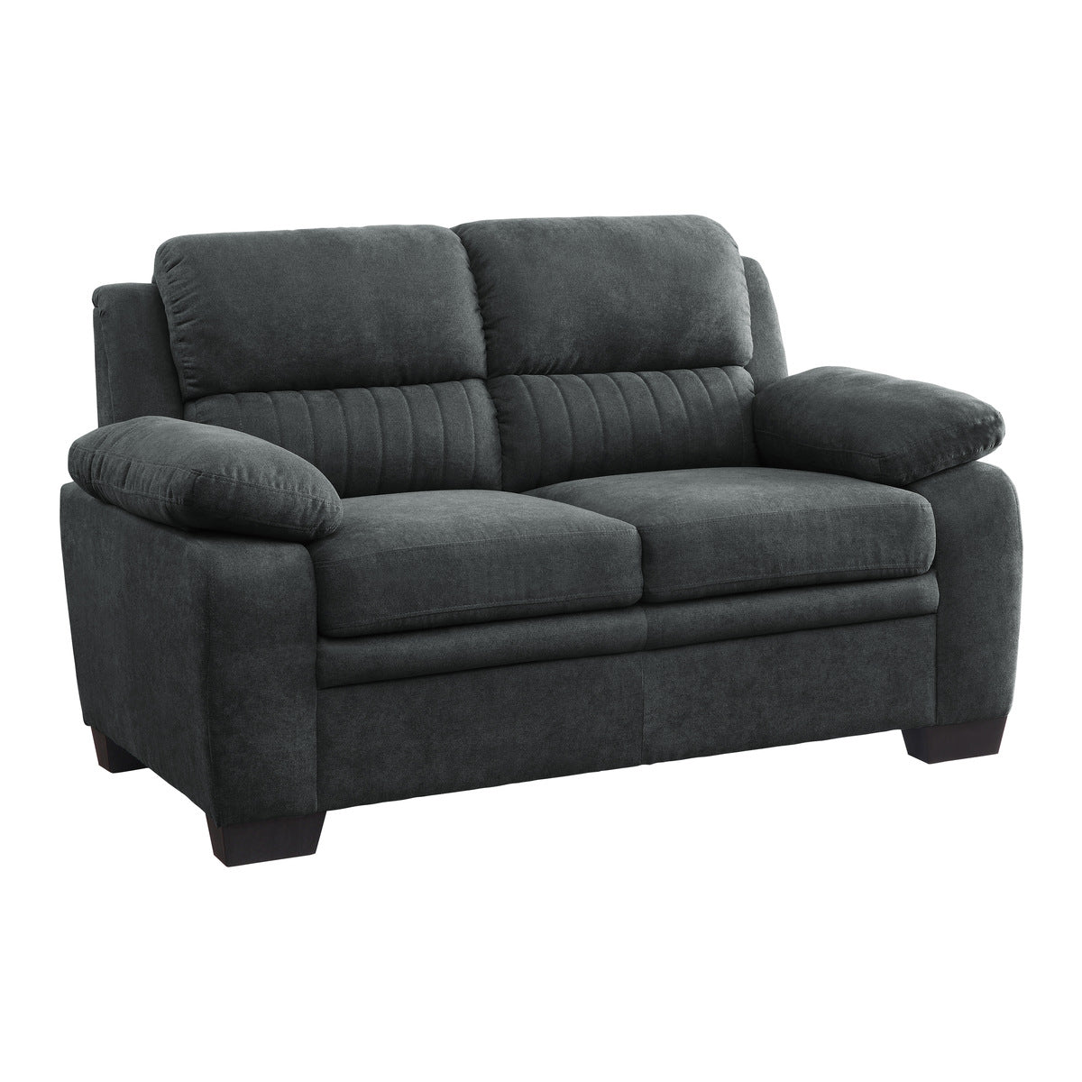 Holleman Dark Gray Loveseats by Homelegance at Eve Furniture