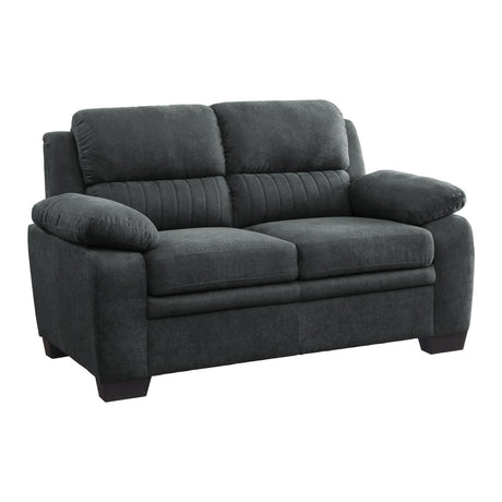 Holleman Dark Gray Loveseats by Homelegance at Eve Furniture