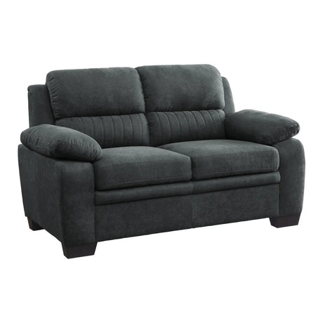 Holleman Dark Gray Loveseats by Homelegance at Eve Furniture