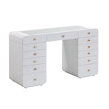 Hollywood White Desk with Vanity Mirror by TOV Furniture at Eve Furniture