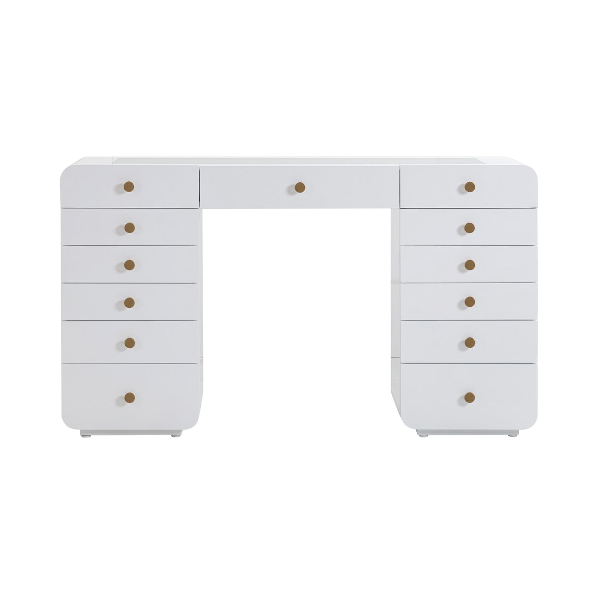 Hollywood White Vanity Desk by TOV Furniture at Eve Furniture