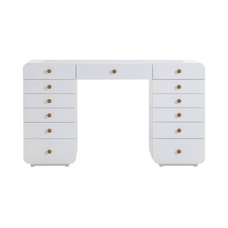 Hollywood White Vanity Desk by TOV Furniture at Eve Furniture