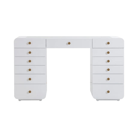 Hollywood White Vanity Desk by TOV Furniture at Eve Furniture
