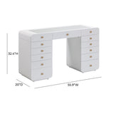 Hollywood White Vanity Desk by TOV Furniture at Eve Furniture