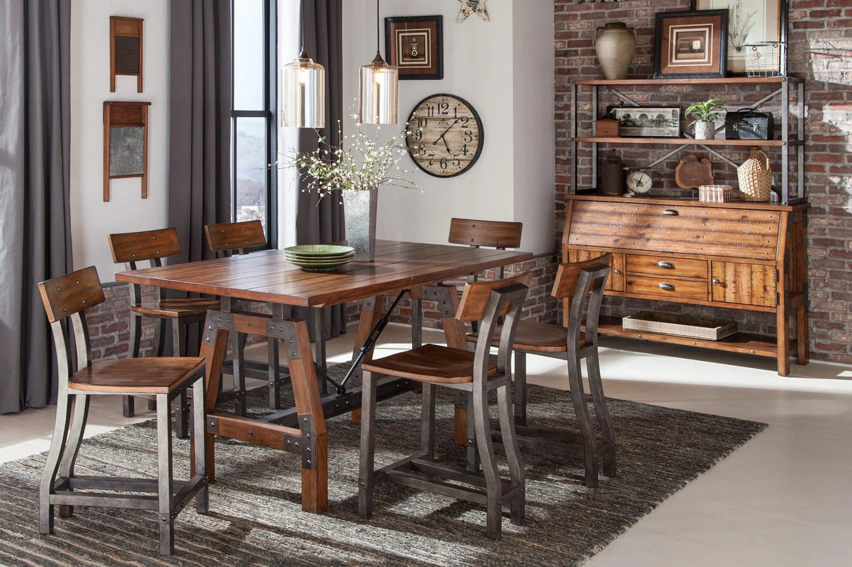 Holverson Rustic Brown Counter Height Table by Homelegance at Eve Furniture