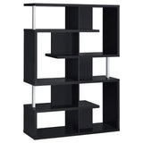 Hoover Black/Chrome 5-Tier Bookcase by Coaster at Eve Furniture