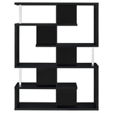 Hoover Black/Chrome 5-Tier Bookcase by Coaster at Eve Furniture