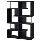Hoover Black/Chrome 5-Tier Bookcase by Coaster at Eve Furniture