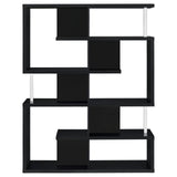 Hoover Black/Chrome 5-Tier Bookcase by Coaster at Eve Furniture
