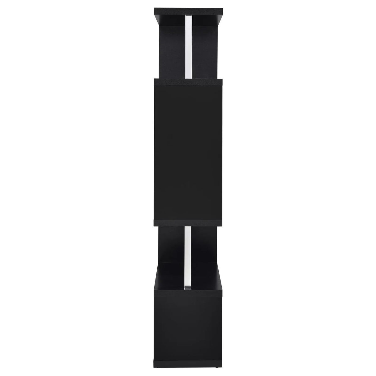 Hoover Black/Chrome 5-Tier Bookcase by Coaster at Eve Furniture