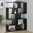 Hoover Black/Chrome 5-Tier Bookcase by Coaster at Eve Furniture