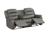 Hope Gray 3-Piece Reclining Living Room Set by Happy Homes at Eve Furniture