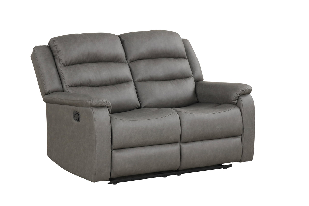 Hope Gray 3-Piece Reclining Living Room Set by Happy Homes at Eve Furniture