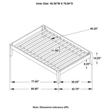 Hounslow White Platform Twin Bed by Coaster at Eve Furniture