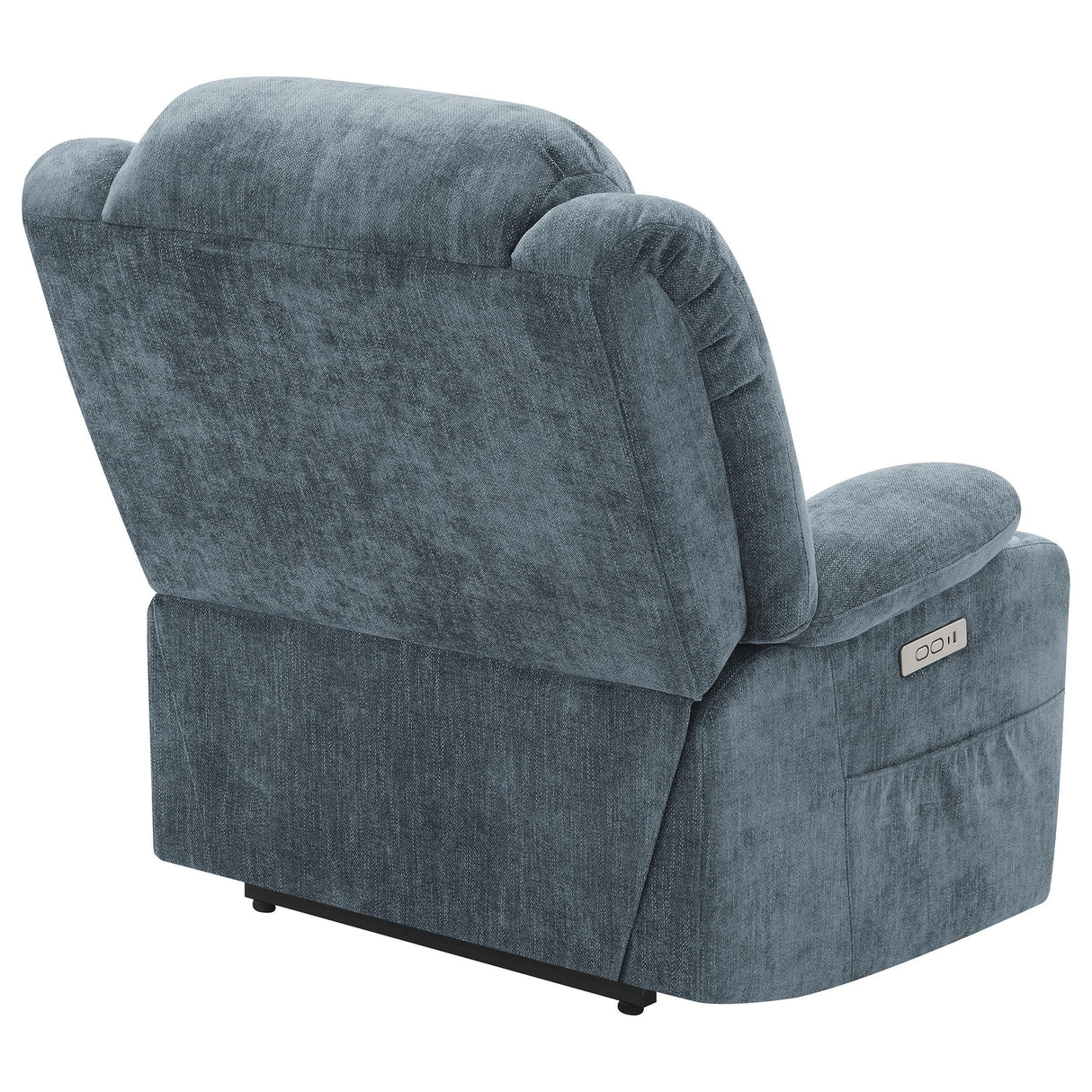 Houston Slate Blue Upholstered Power Lift Recliner Chair by Coaster at Eve Furniture