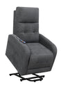 Howie Charcoal Tufted Upholstered Power Lift Recliner by Coaster at Eve Furniture