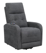 Howie Charcoal Tufted Upholstered Power Lift Recliner by Coaster at Eve Furniture