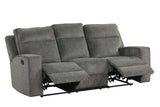 Hudson Charcoal 3-Piece Reclining Set by Happy Homes at Eve Furniture