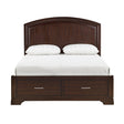 Hudson Cherry King Storage Platform Bed by Homelegance at Eve Furniture
