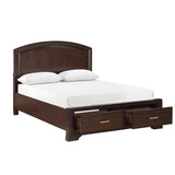 Hudson Cherry Queen Storage Platform Bed by Homelegance at Eve Furniture
