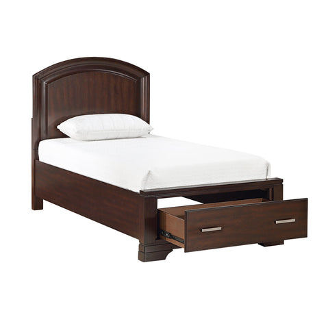 Hudson Cherry Storage Platform Youth Bedroom Set by Homelegance at Eve Furniture