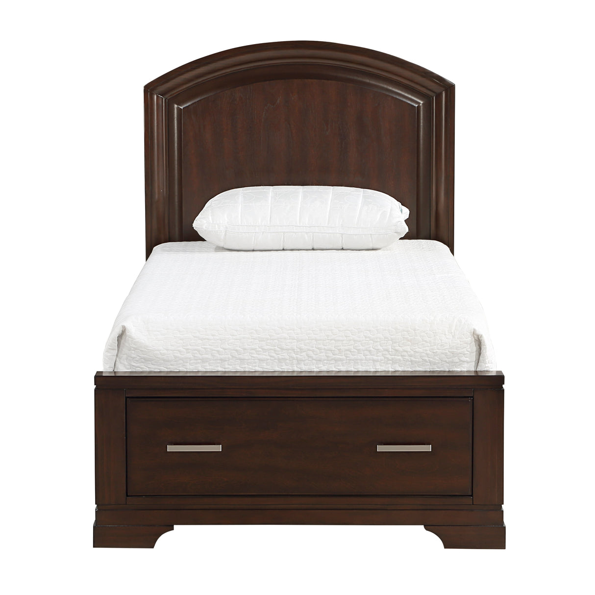 Hudson Cherry Twin Storage Platform Bed by Homelegance at Eve Furniture