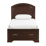 Hudson Cherry Twin Storage Platform Bed by Homelegance at Eve Furniture