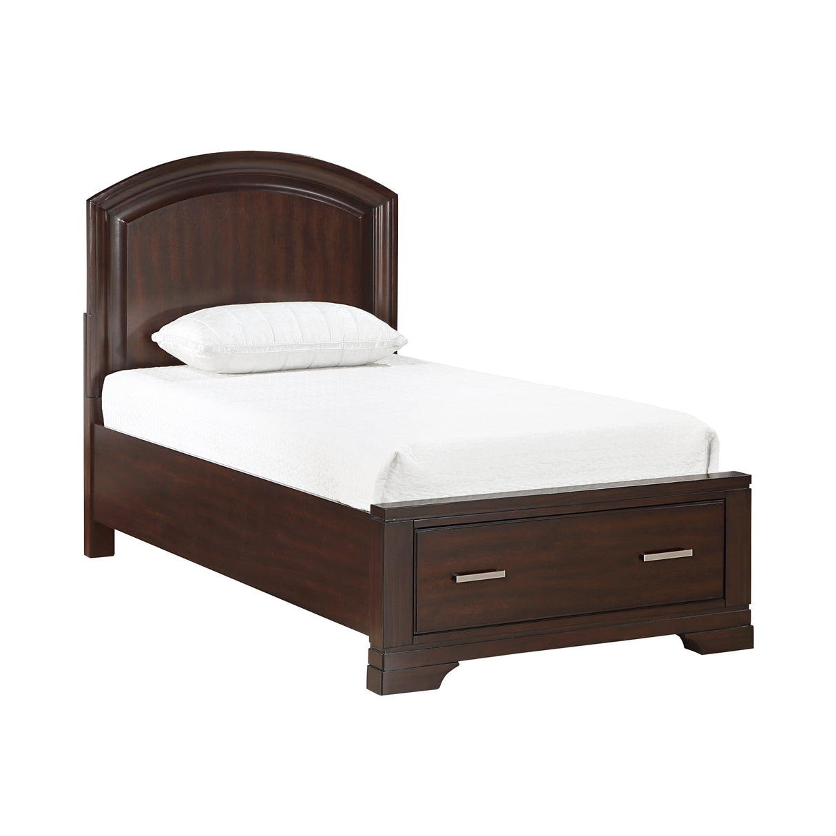 Hudson Cherry Twin Storage Platform Bed by Homelegance at Eve Furniture